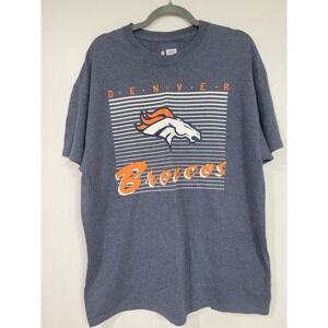 Denver Broncos NFL Logo Blue Short Sleeve Shirt XL